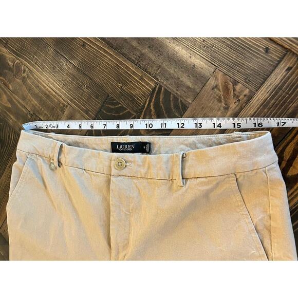 Lauren Ralph Lauren Chino Golf Bermuda Shorts Women 12 Beachy Preppy Academia - Picture 5 of 13